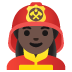 woman firefighter, dark skin tone